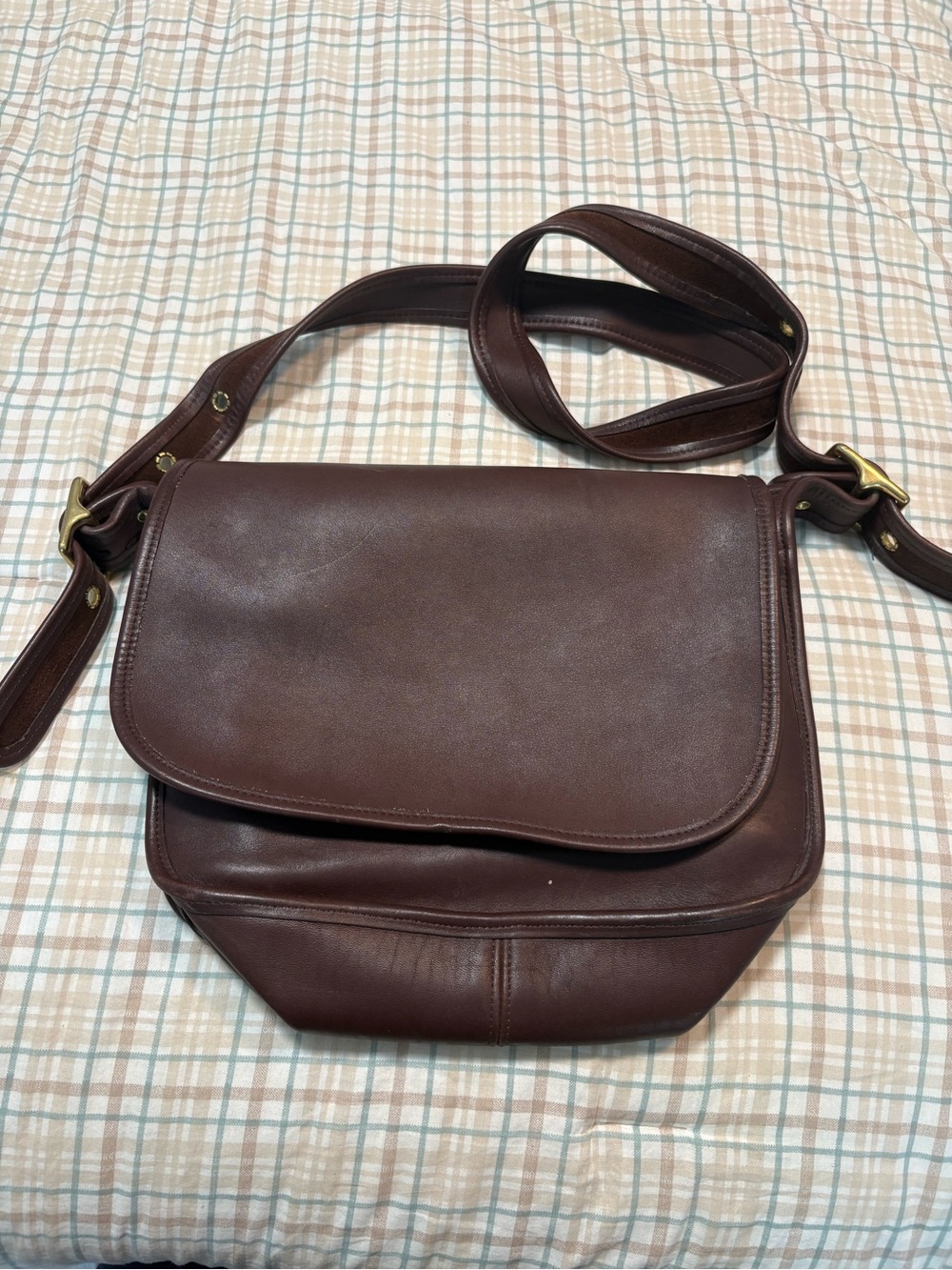 Vintage Coach 9951 Legacy Shoulder Bag Brown Leather Made USA Glove Tanned